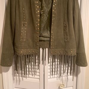 Sheryl Crow XL suede western jacket with fringe. Designed by a rock star.